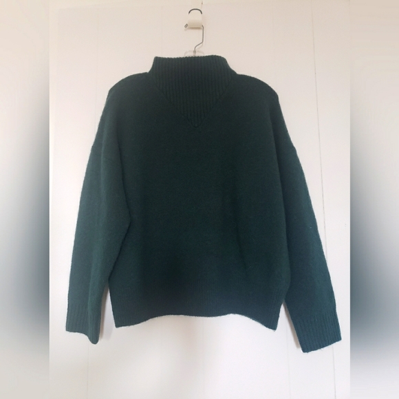 Madewell deep forest green XL sweater mock neck nwot - Picture 3 of 14